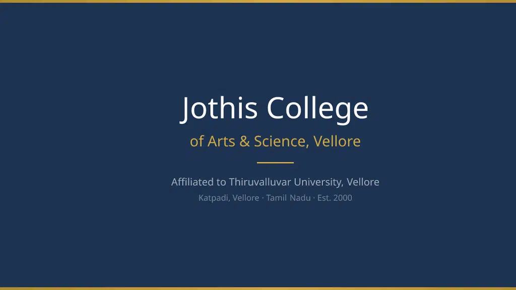 Jothi's College of Arts & Science