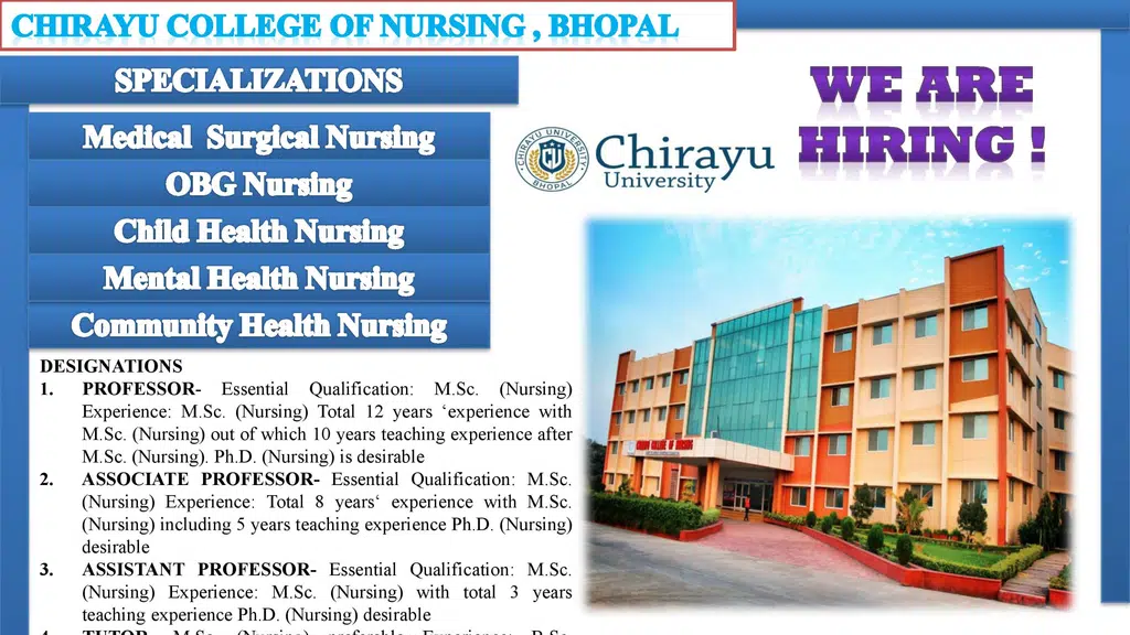 Chirayu College Of Nursing Bhopal, M.P