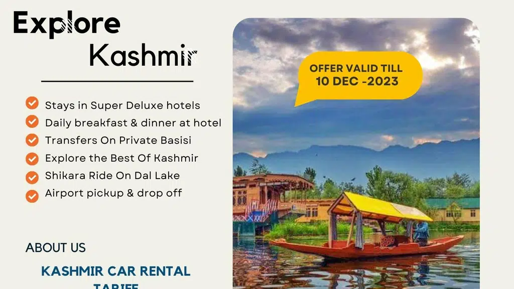 Kashmir Car Rental Tarrif