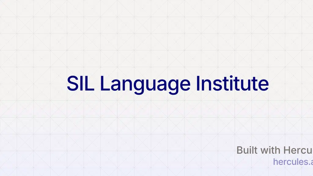 School of International Languages