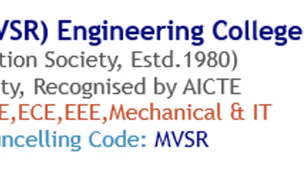 MVSR Engineering College