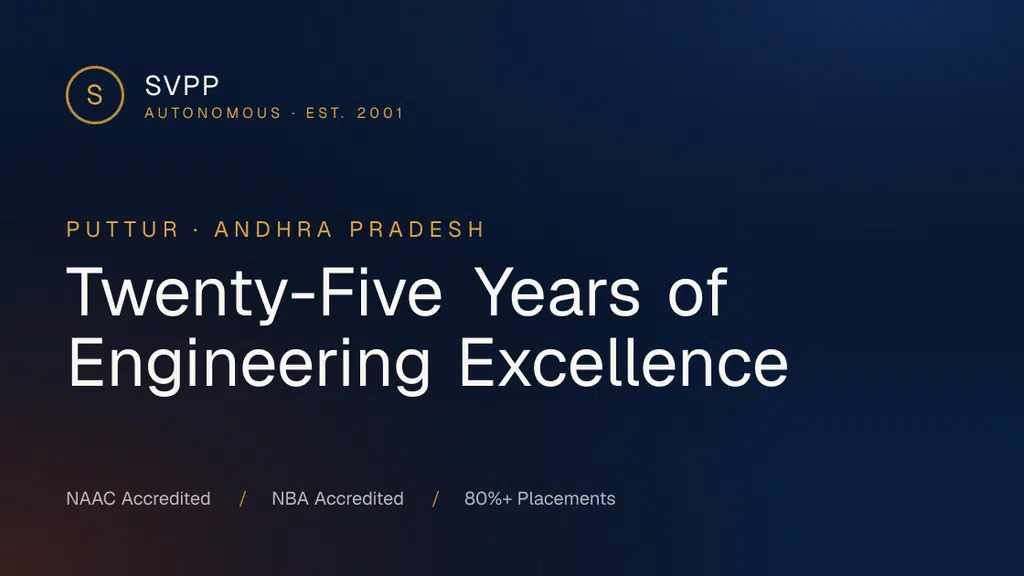Sri Venkatesa Perumal College of Engineering & Technology SVPP R