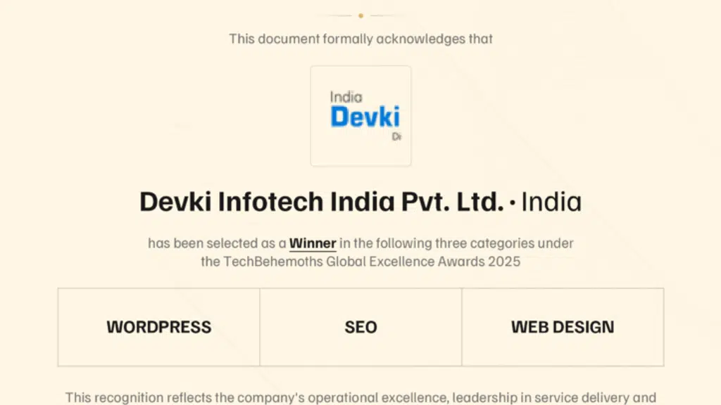 Devki Infotech India Private Limited