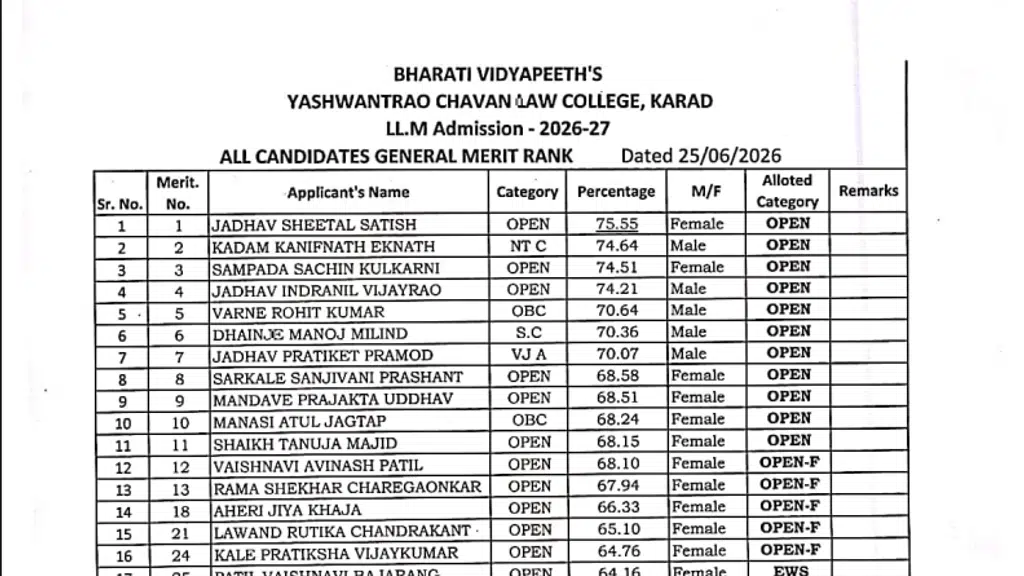 Bharati Vidyapeeth's Yashwantrao Chavan Law College Library Karad