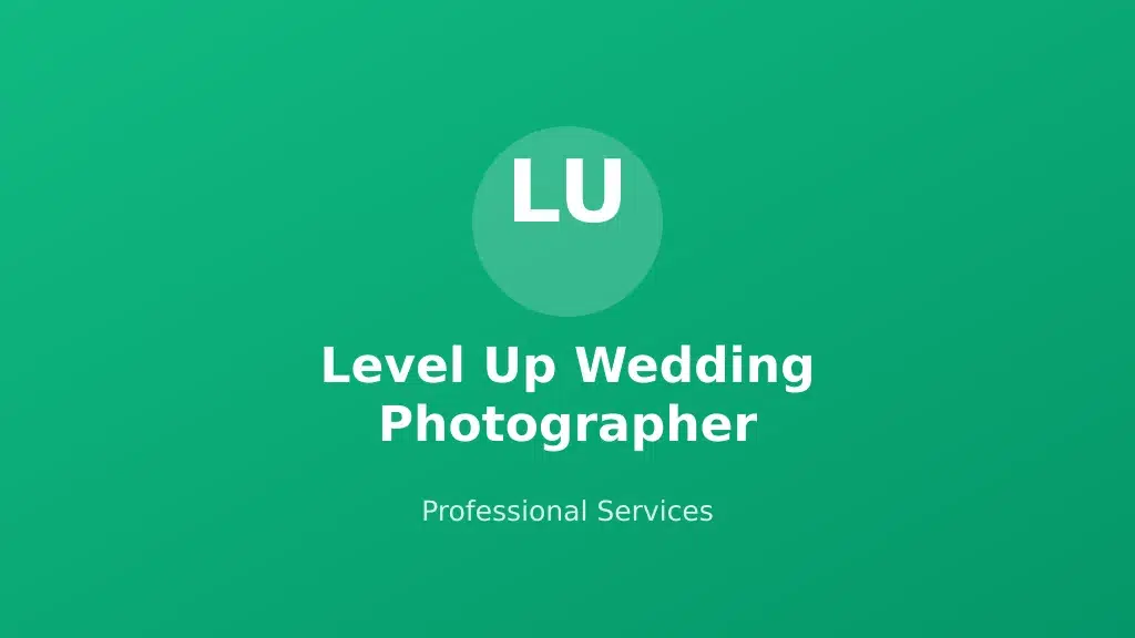 Level Up Wedding Photographer