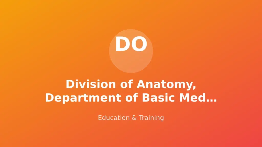 Division of Anatomy, Department of Basic Medical Sciences, MAHE
