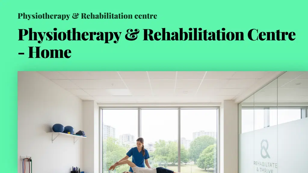 Physiotherapy & Rehabilitation Centre