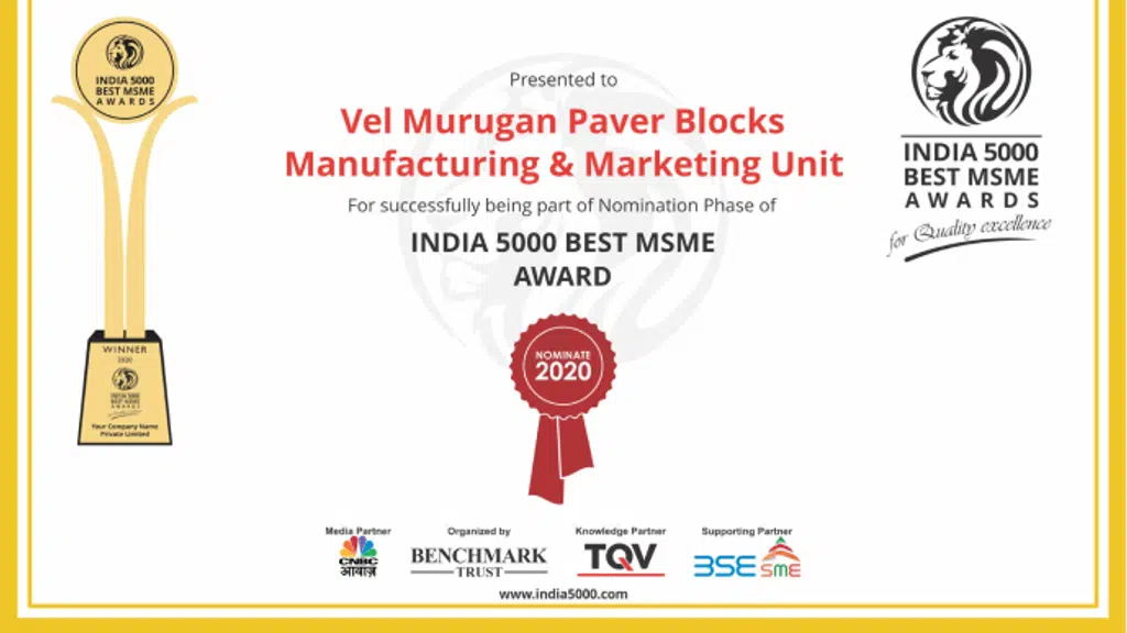 Velmurugan paver block manufacturer & marketing