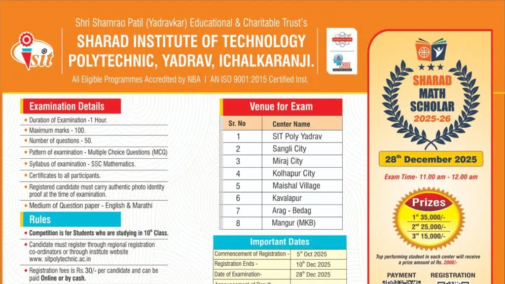 Sharad institute of technology Polytechnic,Yadrav -Ichalkaranji