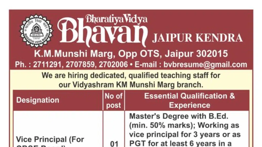Bharatiya Vidya Bhavan's Vidyashram, Jaipur