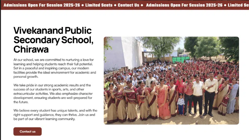 Vivekanand Public Secondary School, Chirawa (VPSS)