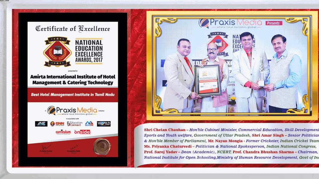 Amirta international institute of hotel management, Coimbatore