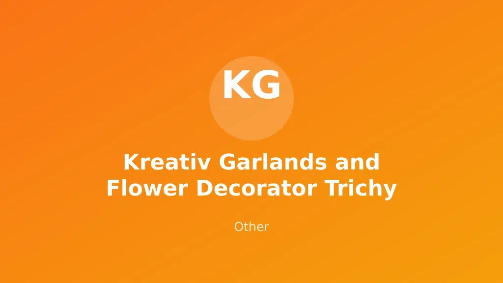 Kreativ Garlands and Flower Decorator Trichy