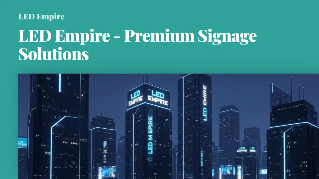 3D LED SIgn boards