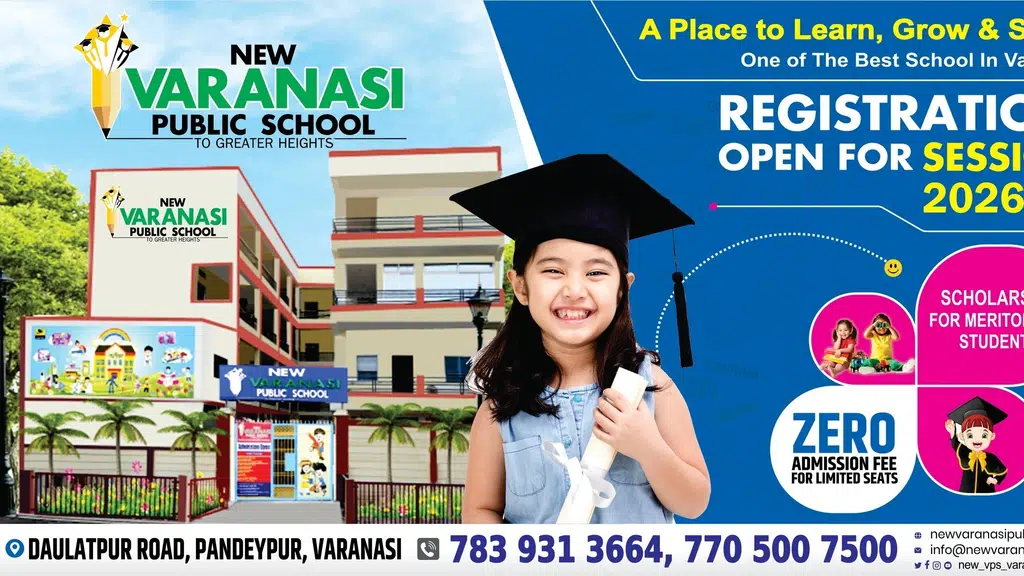 New Varanasi Public School.  Daulatpur Road, Pandeypur, Varanasi.