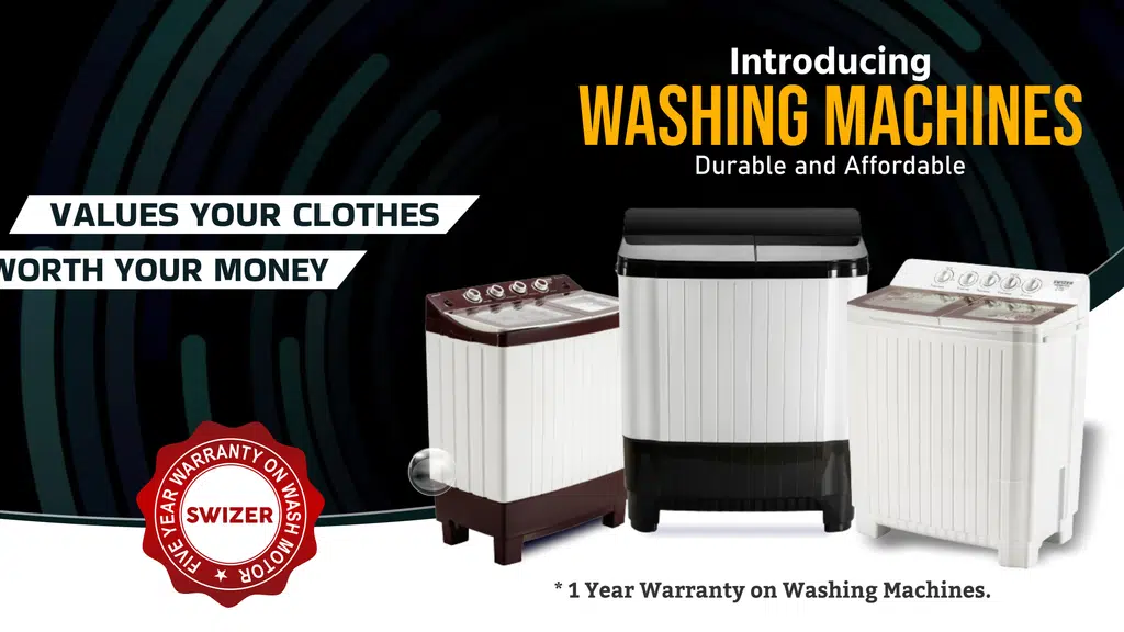 Swizer LED televisions and washing machines