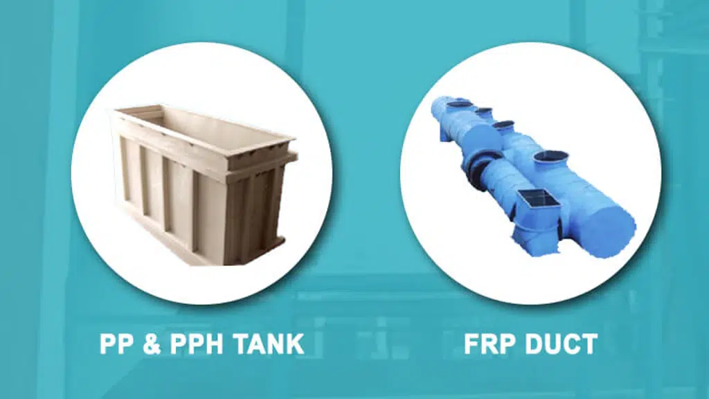 M.V.D. Fibro Chem Industries|PP/FRP Scrubber System, PP Tank, FRP Tank