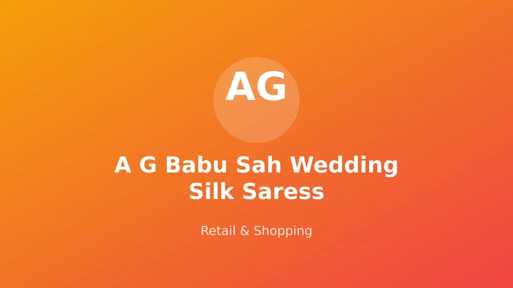 A G Babu Sah Wedding Silk Saress