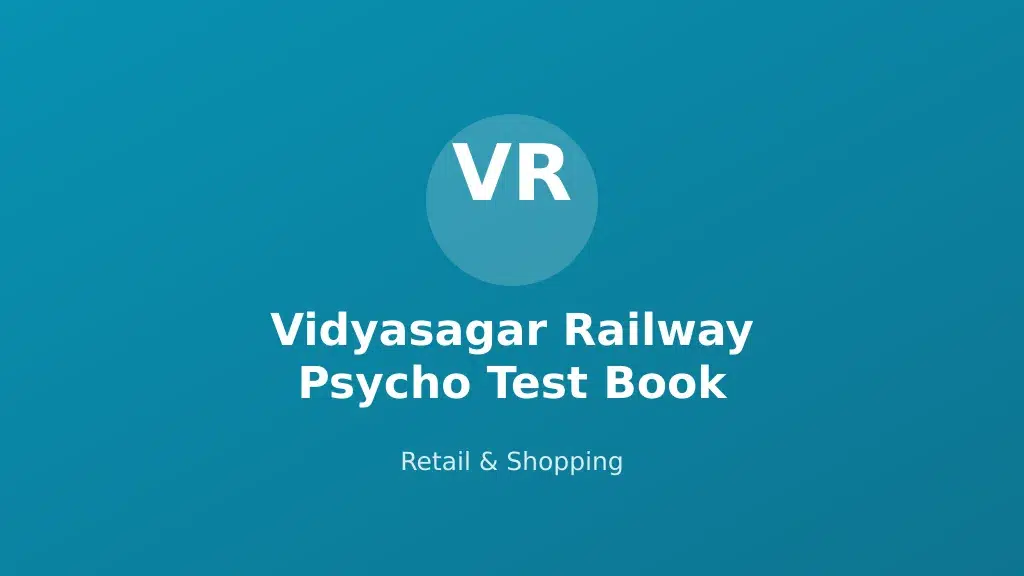 Vidyasagar Railway Psycho Test Book
