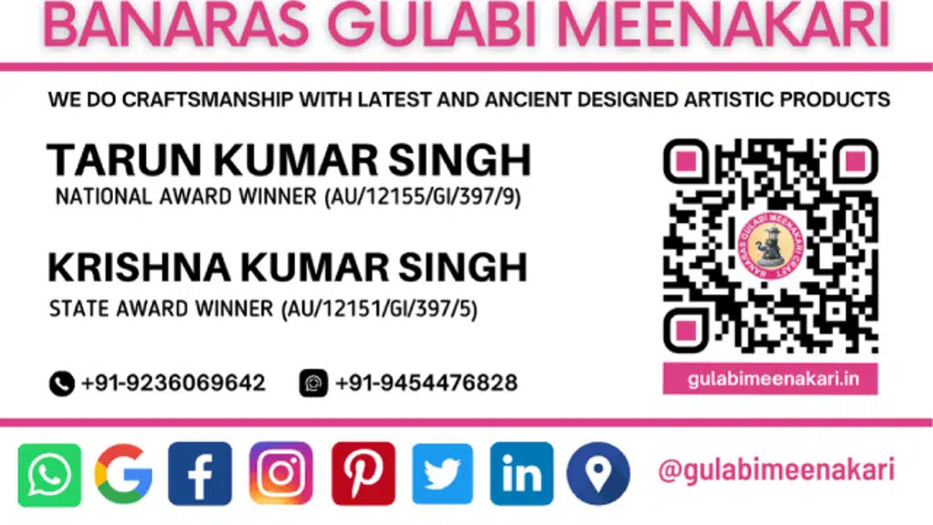 Banaras Gulabi Meenakari