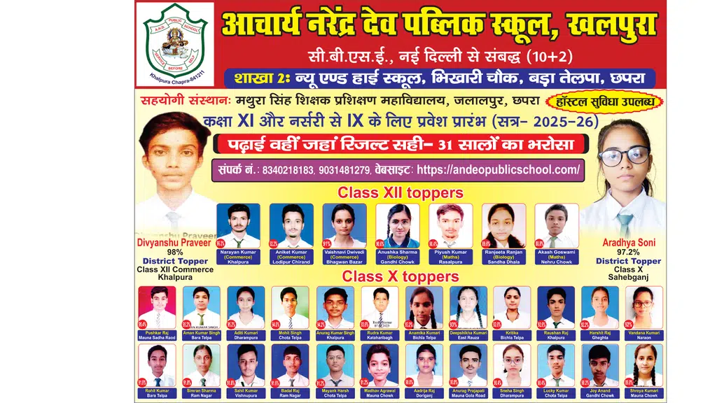 Acharya Narendra Deo Public School, Khalpura