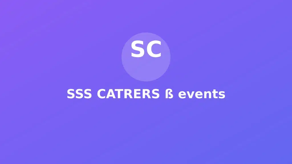 SSS CATRERS ß events