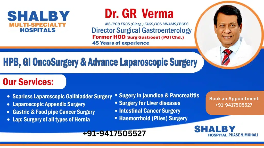 Best GI and Advanced Laparoscopic Surgeon Dr GR Verma