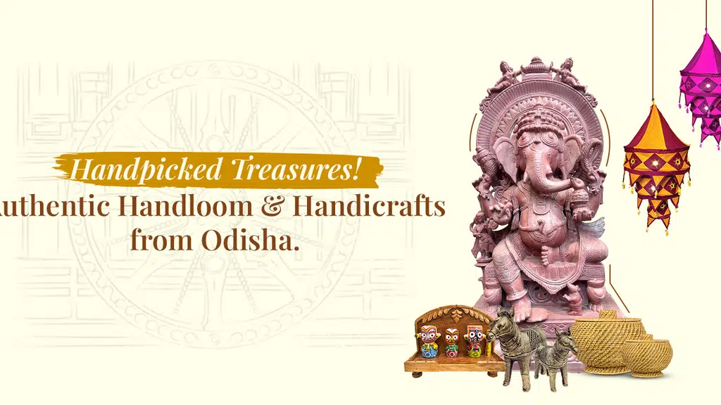 Utkalika(Original Government of Odisha)-Gemstones, silver filigree, handcrafted clothes and decorative