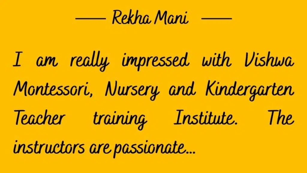 Vishwa Montessori, Nursery and Kindergarten Teacher Training, Kaggadasapura