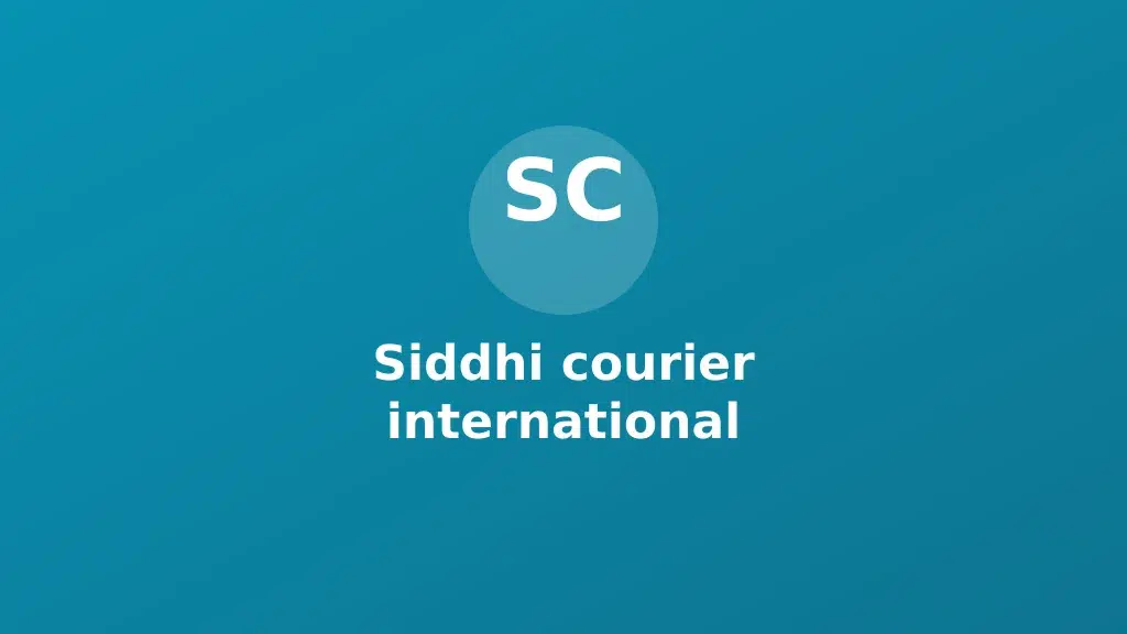 Siddhi courier international