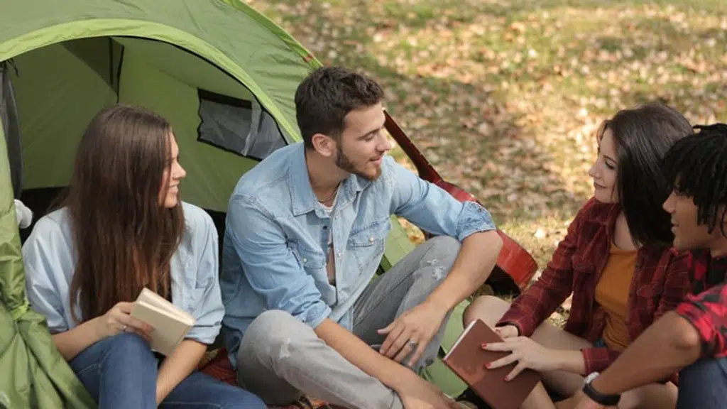Camp by the lake